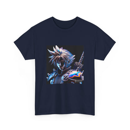 Chrome Warrior With Spiky Hair Tee