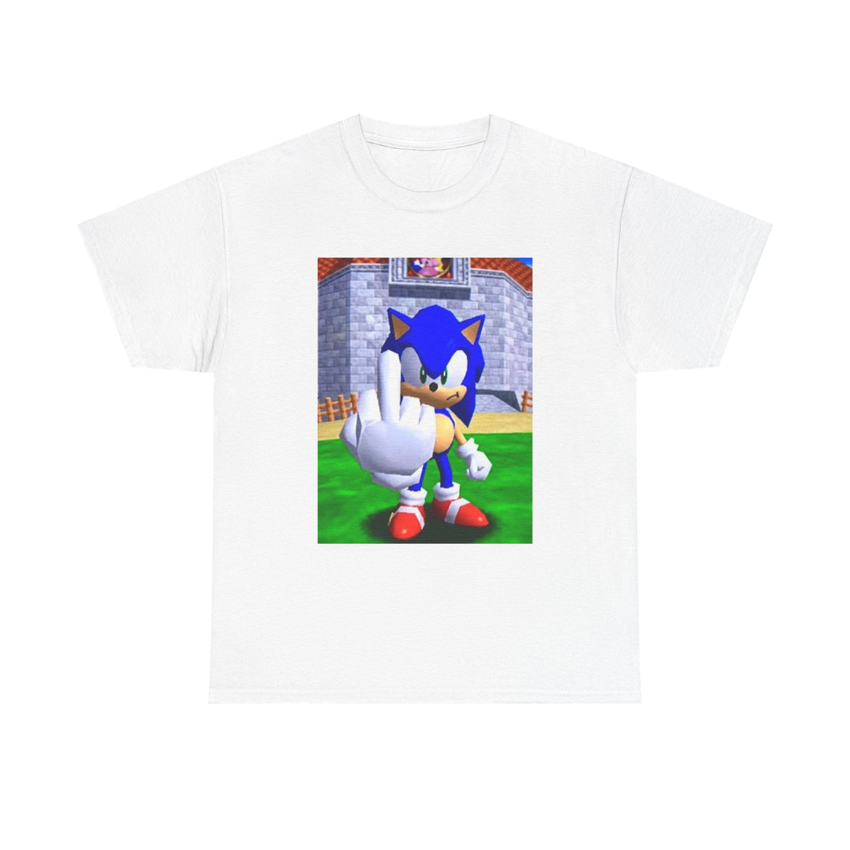 Sonic Flipping Off In The Castle Grounds