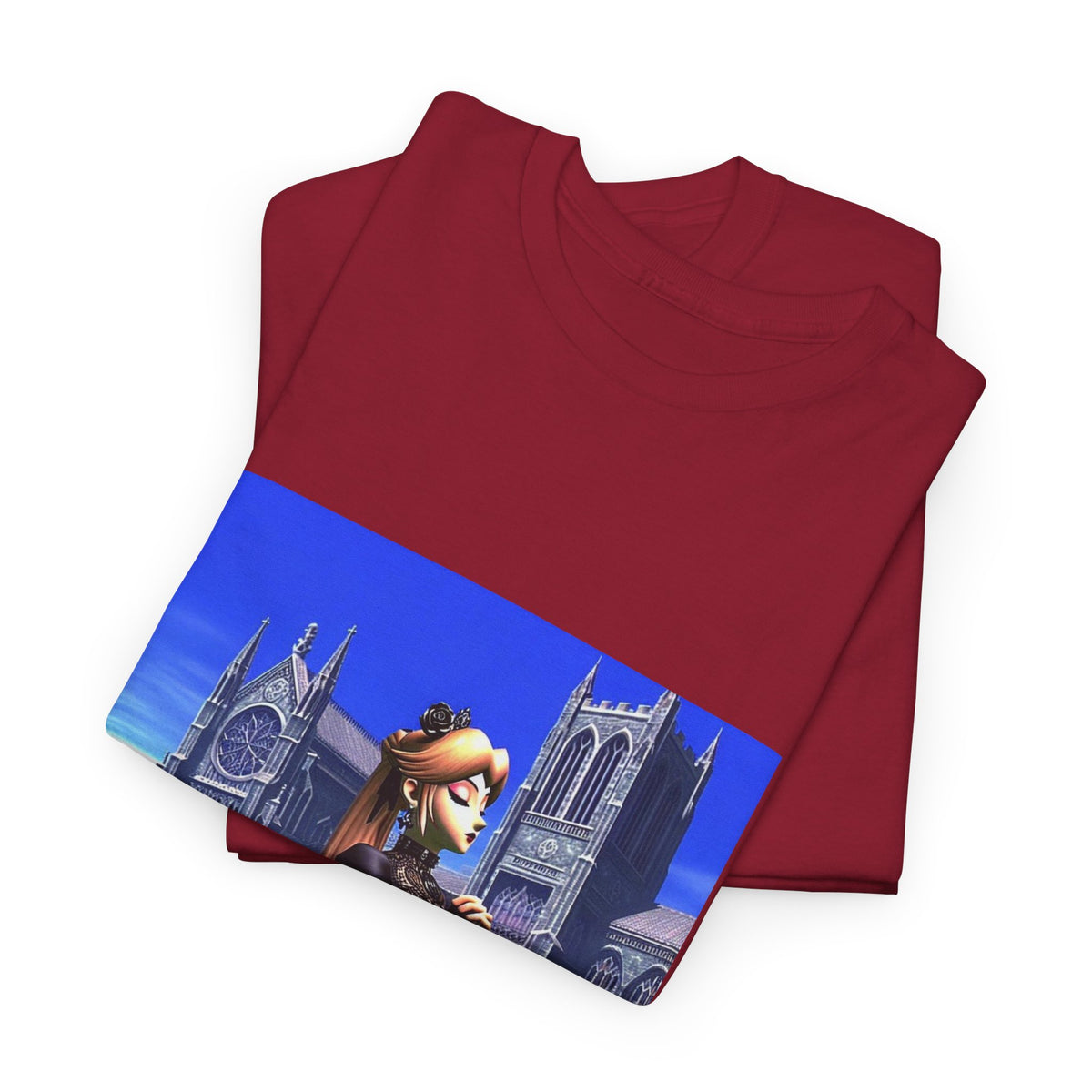 Gothic Princess Peach Praying At Cathedral
