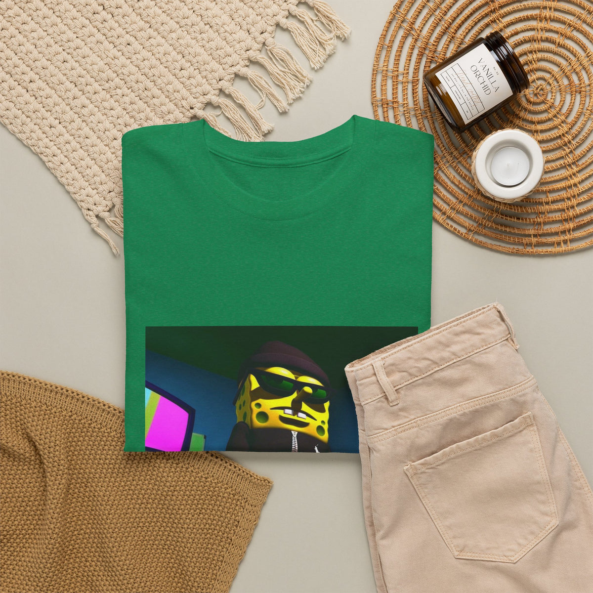 Blinged-Out Sponge Dude Chilling Tee