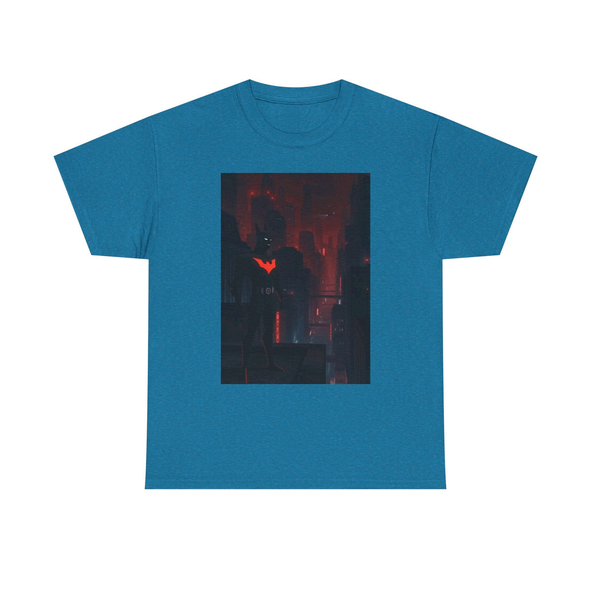 Cyberpunk Bat Hero In Neon City Tee