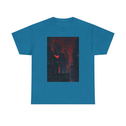 Cyberpunk Bat Hero In Neon City Tee