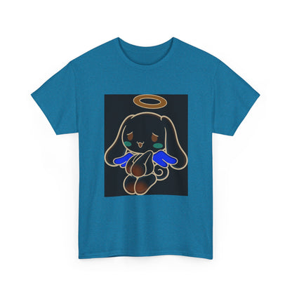 Melancholy Angel Dog Kneeling With Halo Tee