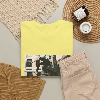Skater Riding Through Cloud Passage Tee