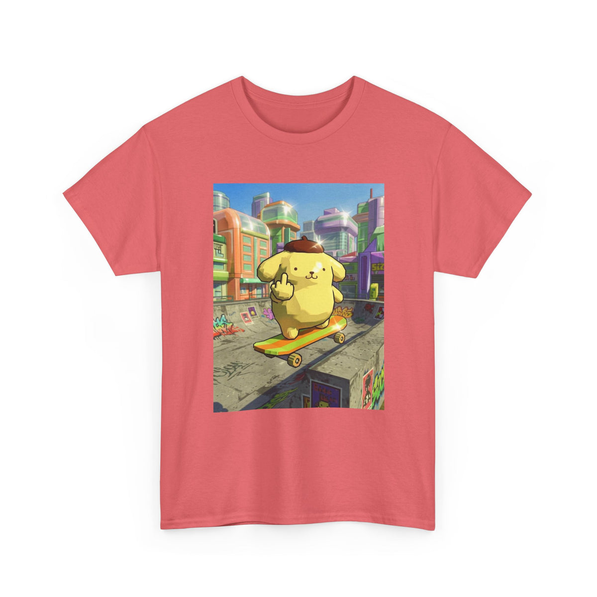 Pompompurin Flipping Bird Skate Park Tee