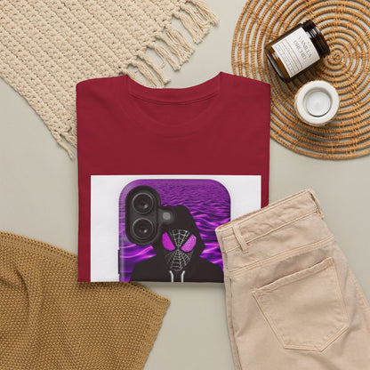Pixelated Web-Slinger Holding Purple Drink Tee