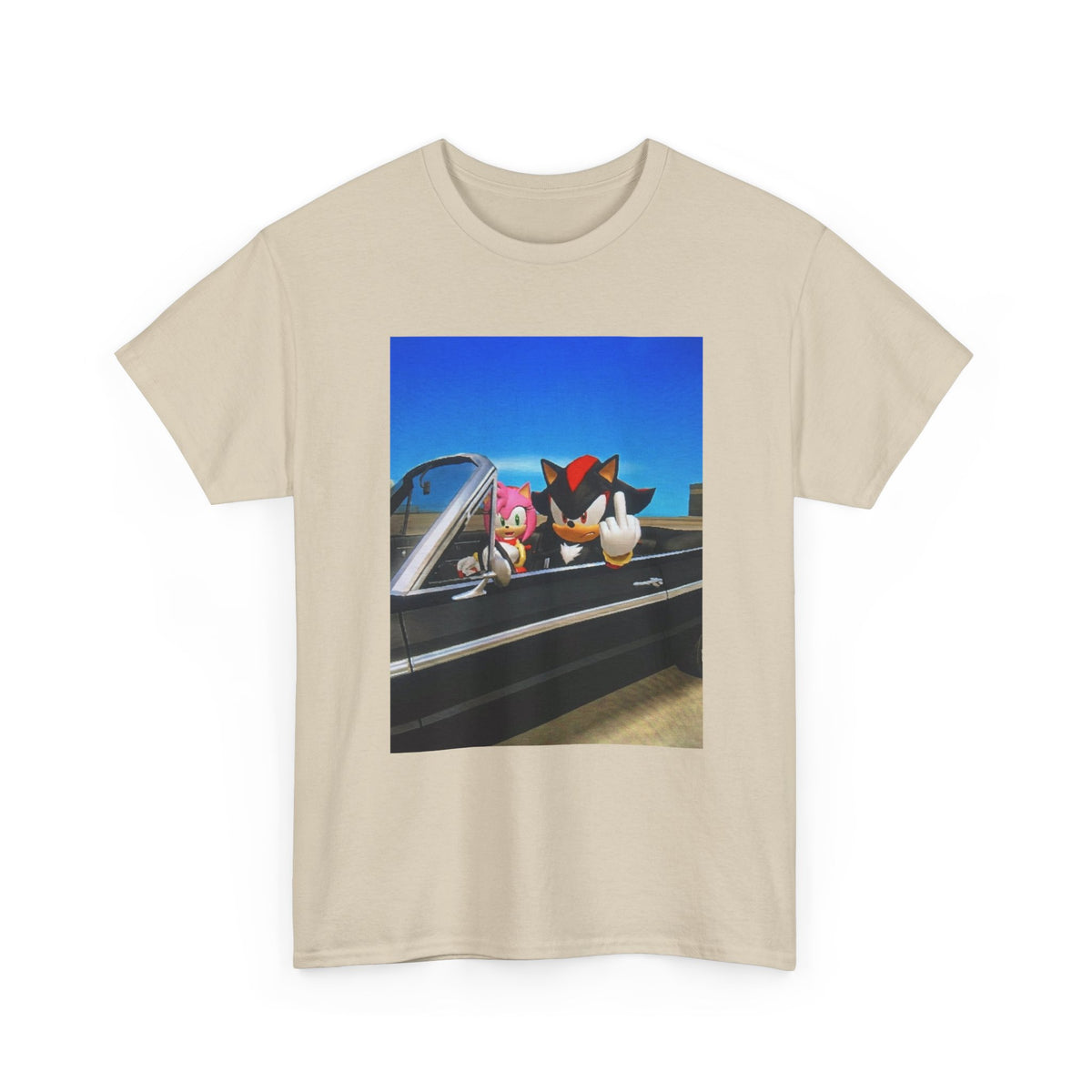 Shadow and Amy Flipping Off The World Tee