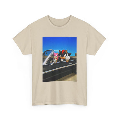 Shadow and Amy Flipping Off The World Tee