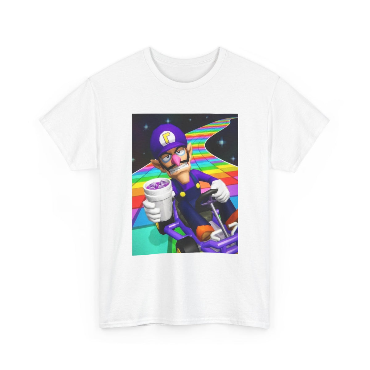 Waluigi Karting With Purple Drank Tee