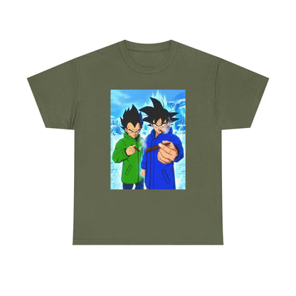 Goku and Vegeta Chilling, Smoking Blunts Tee