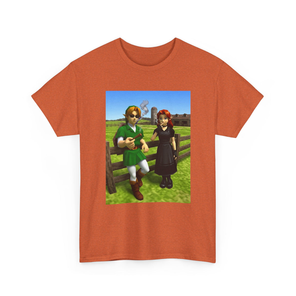 Link And Malon Smoking On The Farm Tee