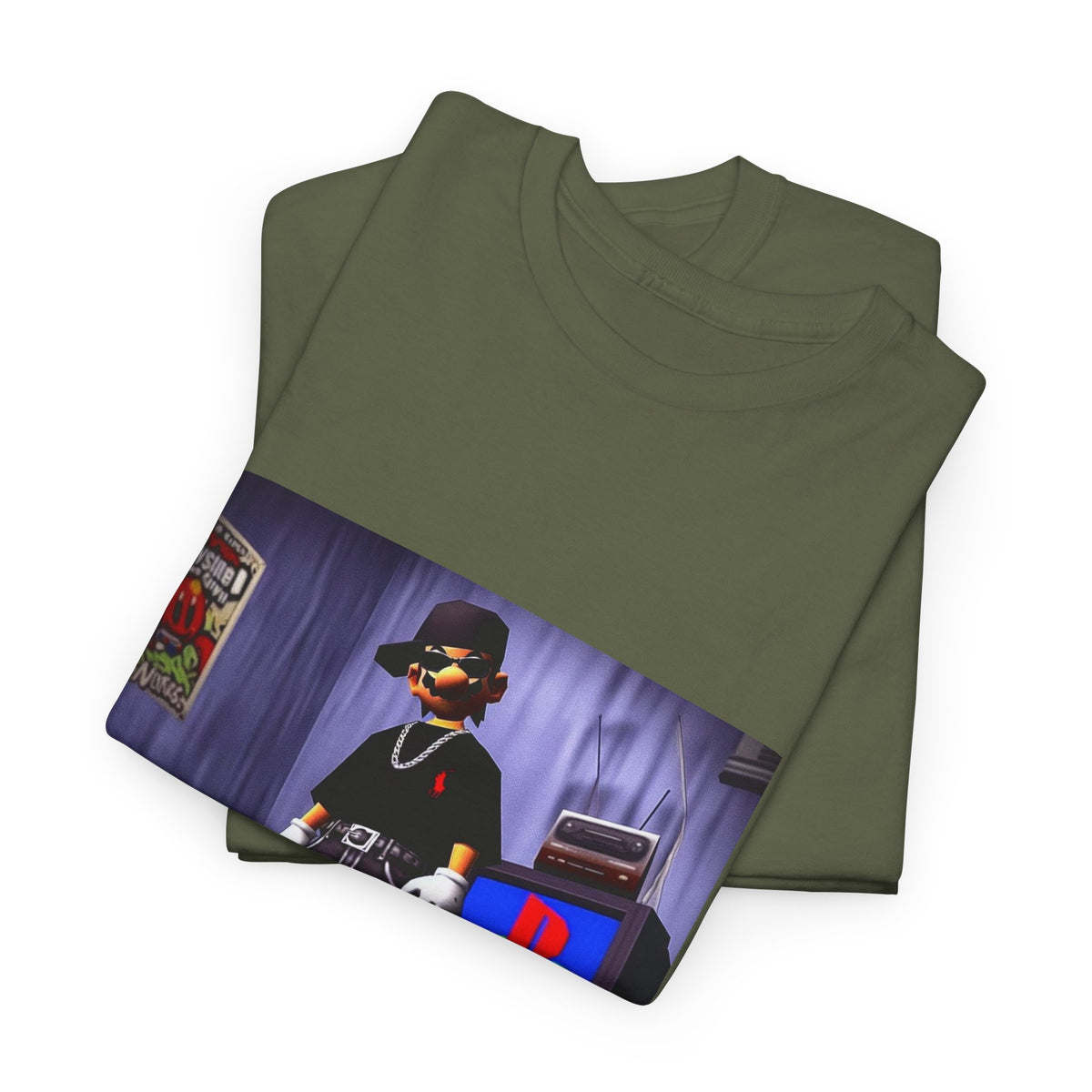 Gamer Mario Sporting Drip In His Room