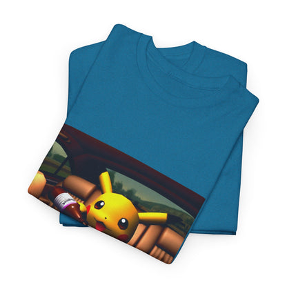 Pikachu Pouring Lean In Car Tee