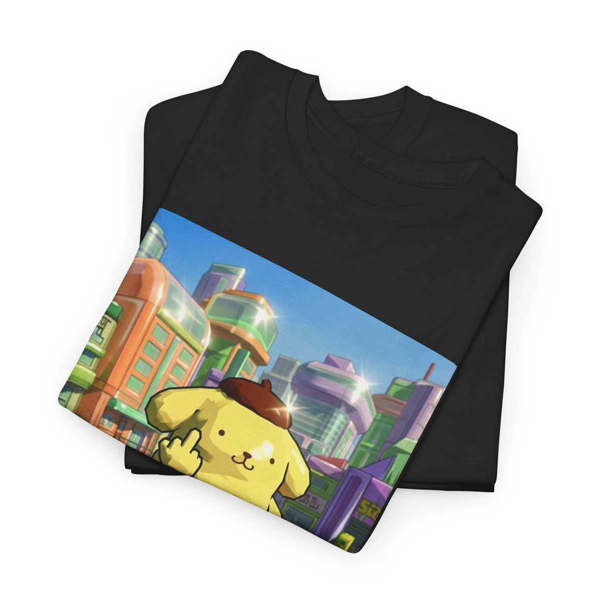 Pompompurin Flipping Bird Skate Park Tee