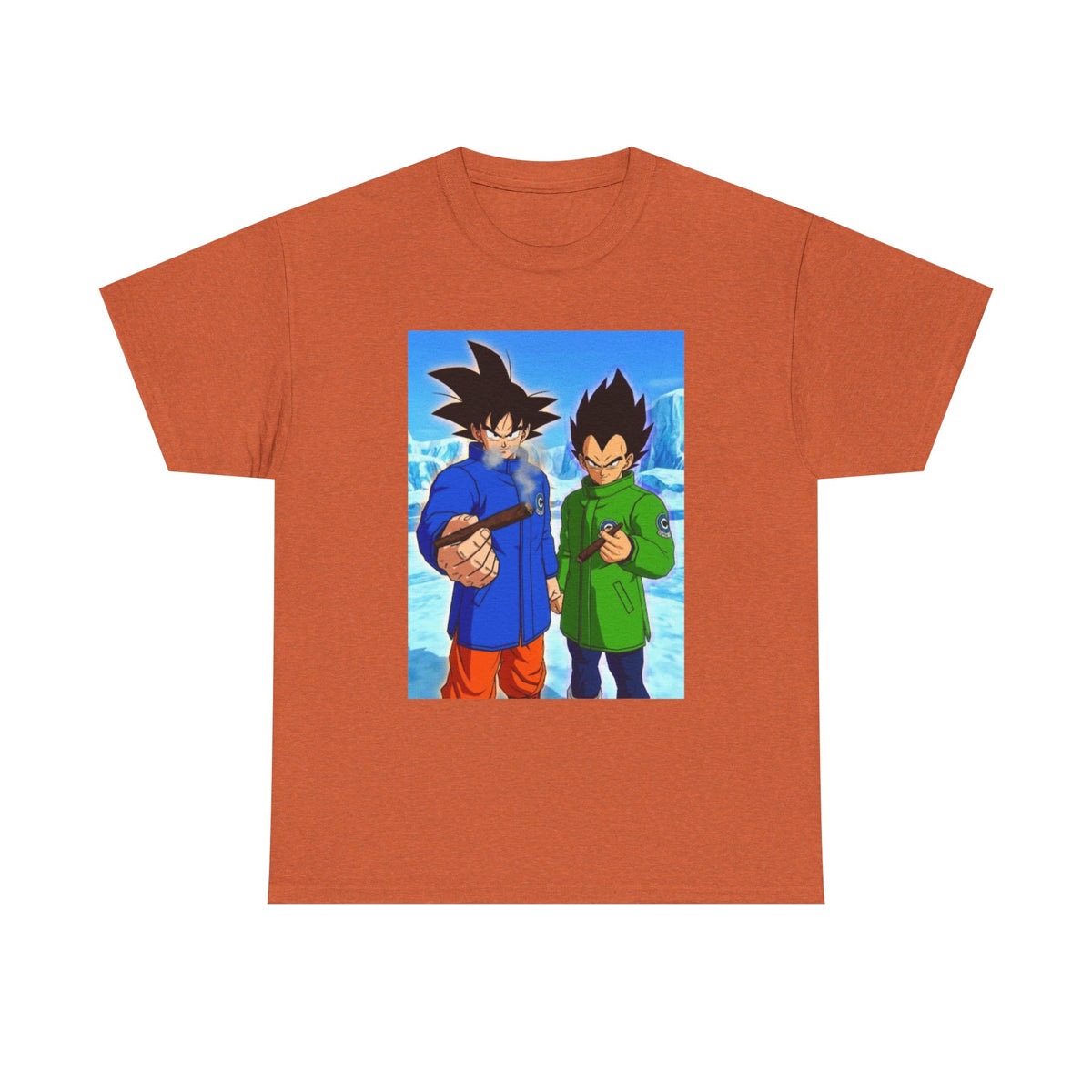 Goku and Vegeta Smoking in the Snow Tee
