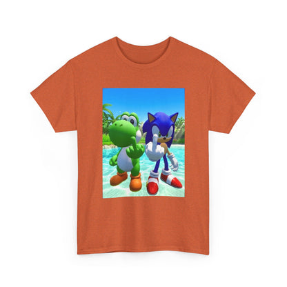 Yoshi And Sonic Flipping Off Tee