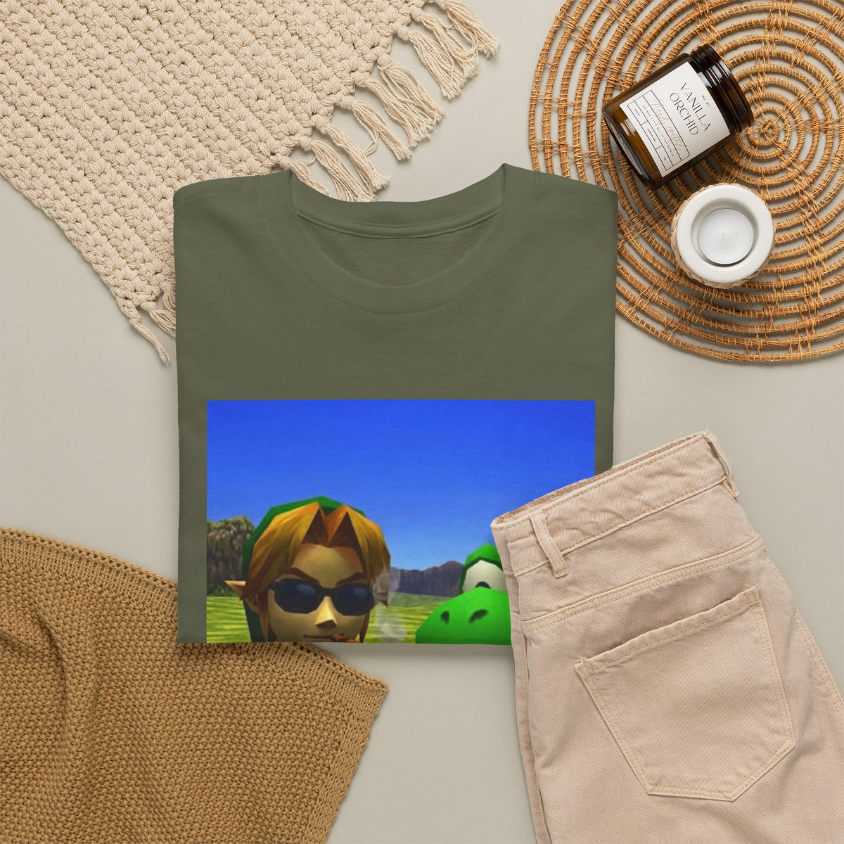 Link And Yoshi Smoking With Attitude Tee
