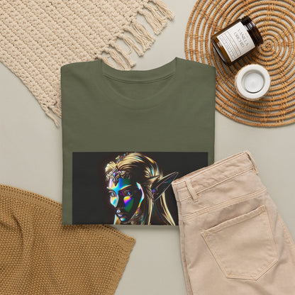 Iridescent Elven Warrior Princess Chrome Tee