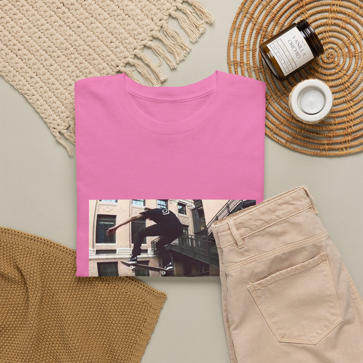 Skater Riding Through Cloud Passage Tee
