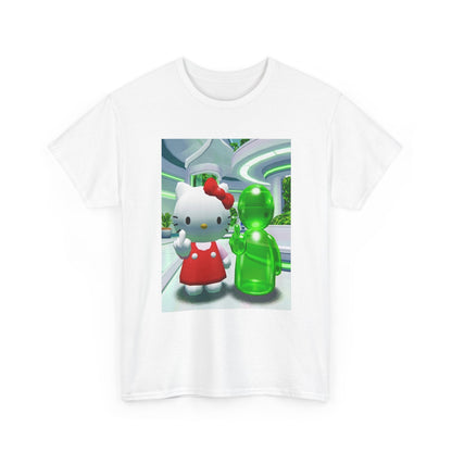 Kitty And Green Alien Flipping The Bird