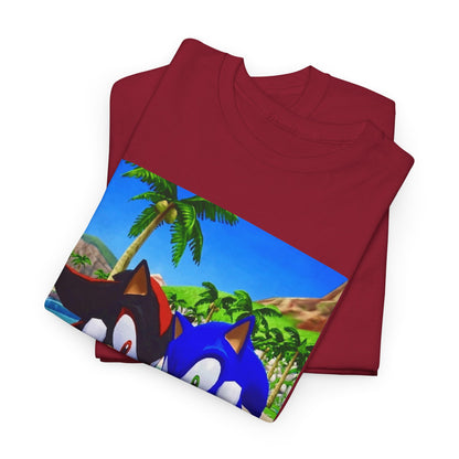 Sonic And Shadow Flipping The Bird Tee