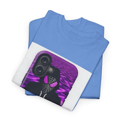 Pixelated Web-Slinger Holding Purple Drink Tee