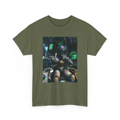 Sci-Fi Pilot Flipping The Bird Tee