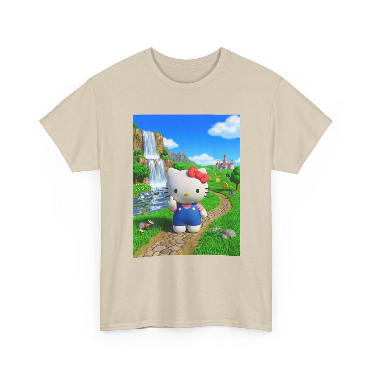 Hello Kitty Flipping Off In Mushroom Kingdom