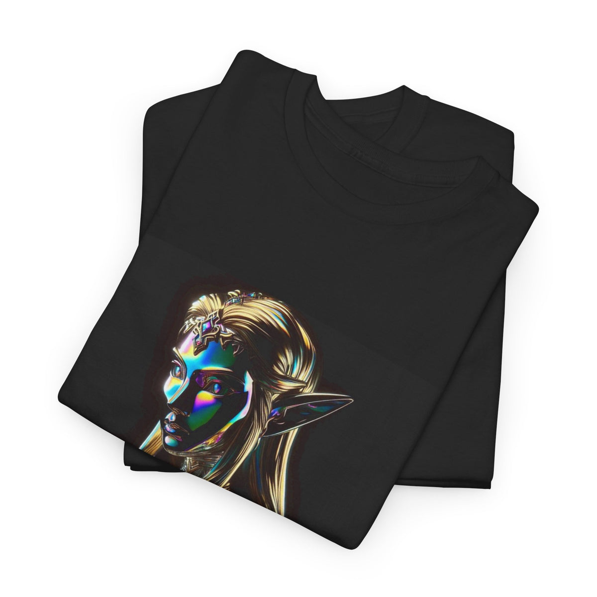 Iridescent Elven Warrior Princess Chrome Tee