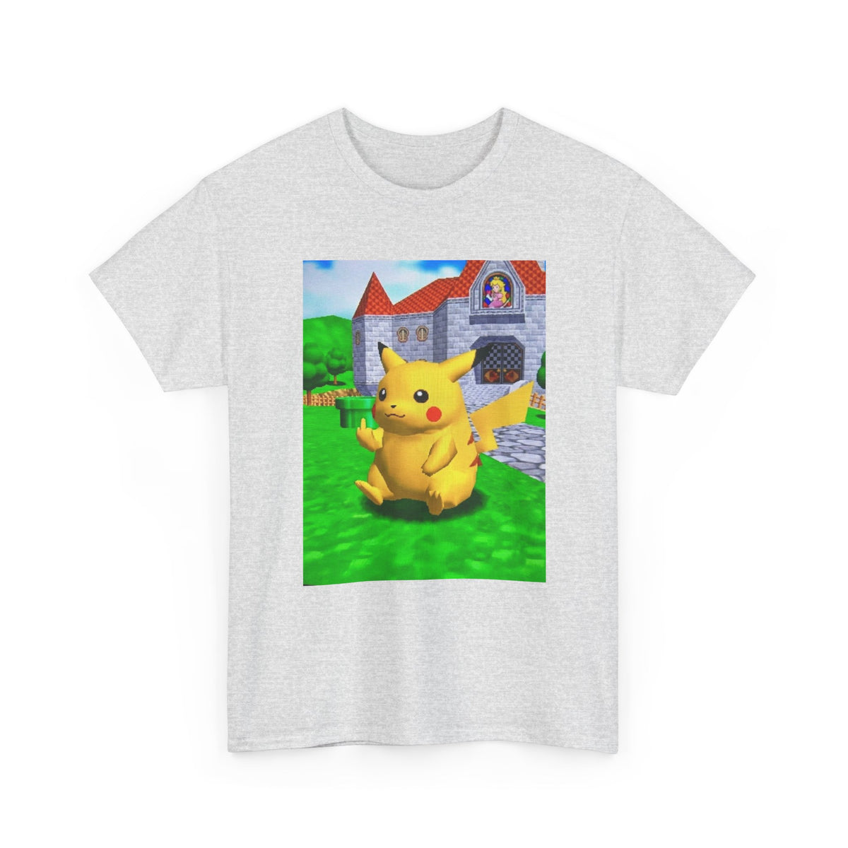 Pikachu Flipping The Bird At Peach's Castle