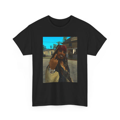 Gangster Jack Sparrow Flipping The Bird Tee