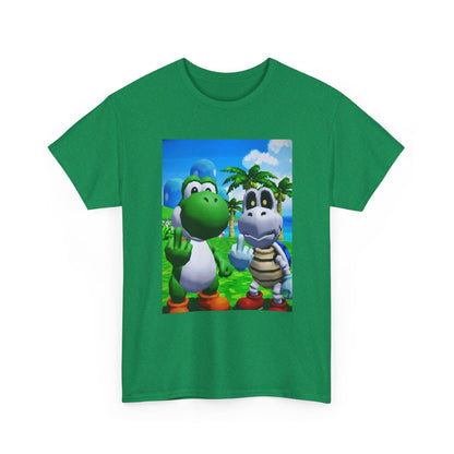 Yoshi And Dry Bones Flipping The Bird Tee