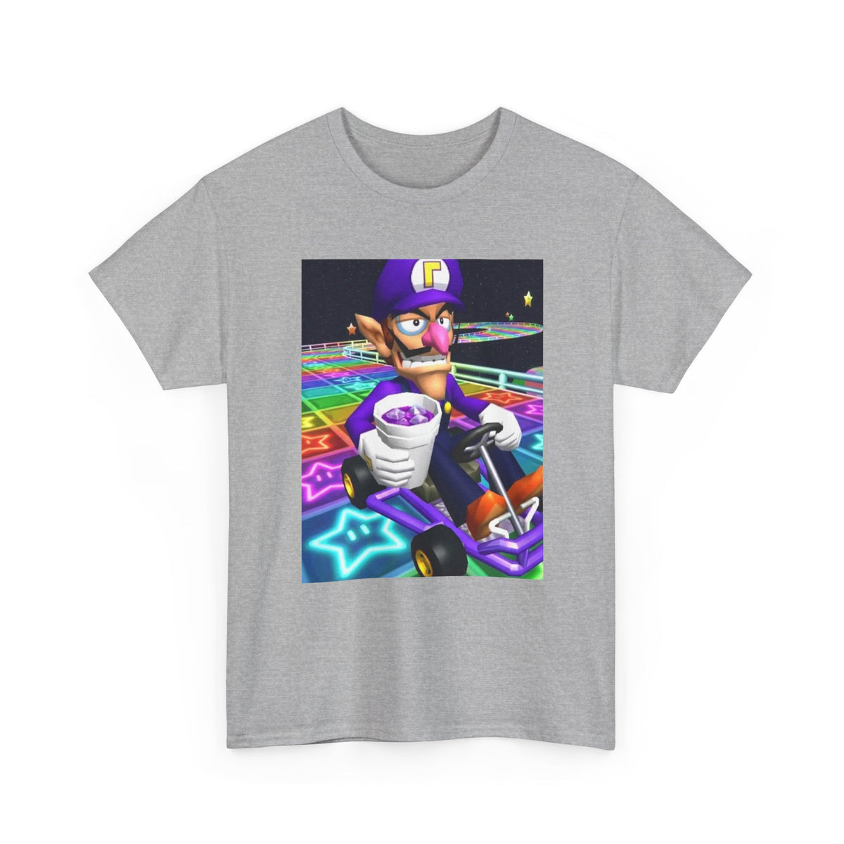 Waluigi Sipping Lean On Rainbow Road Tee (Design 4)
