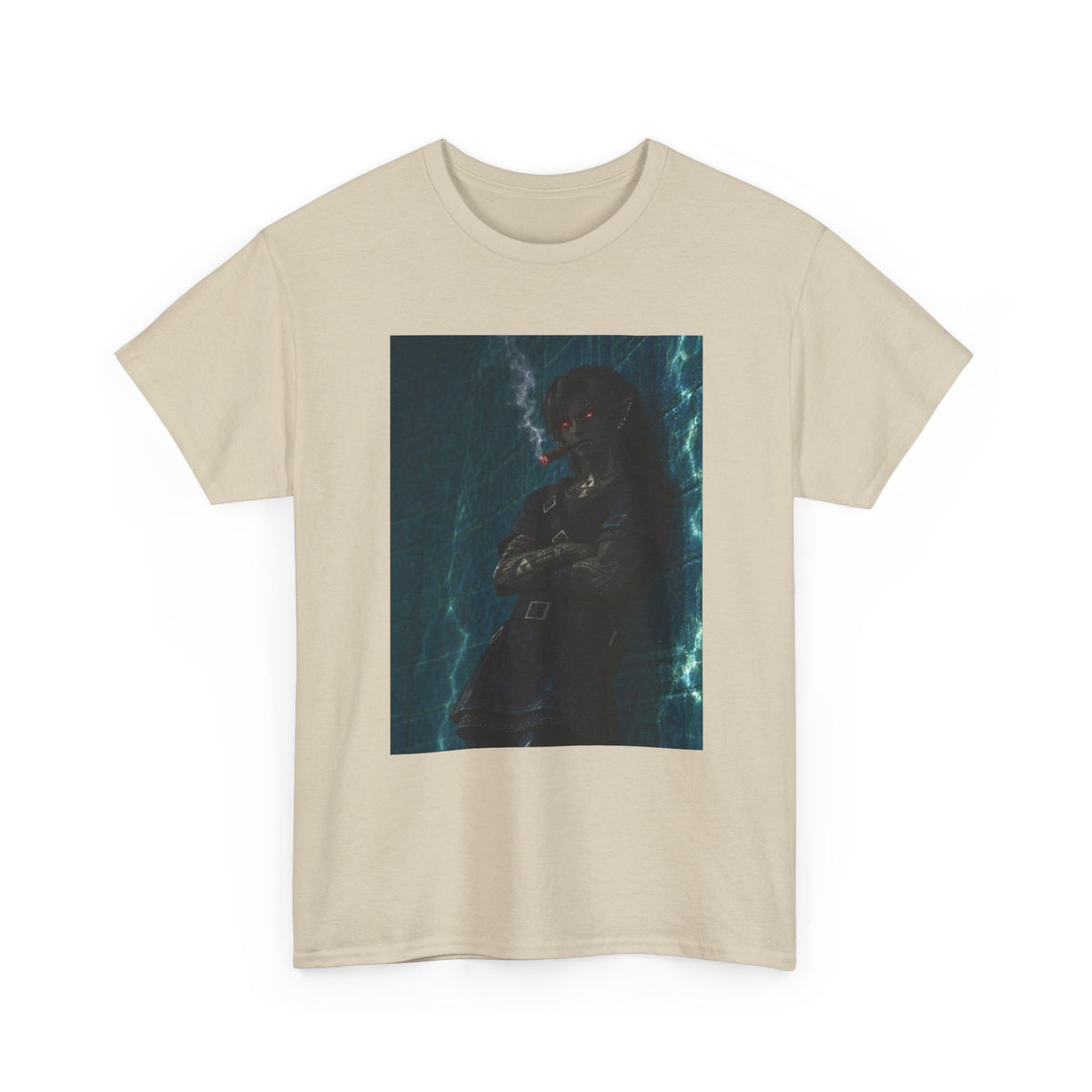 Dark Link Smoking A Lit Cigar Tee