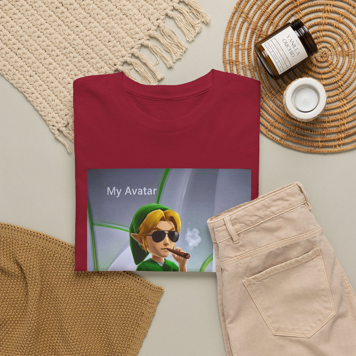 Stoner Link Xbox Avatar Puffing Blunt Tee