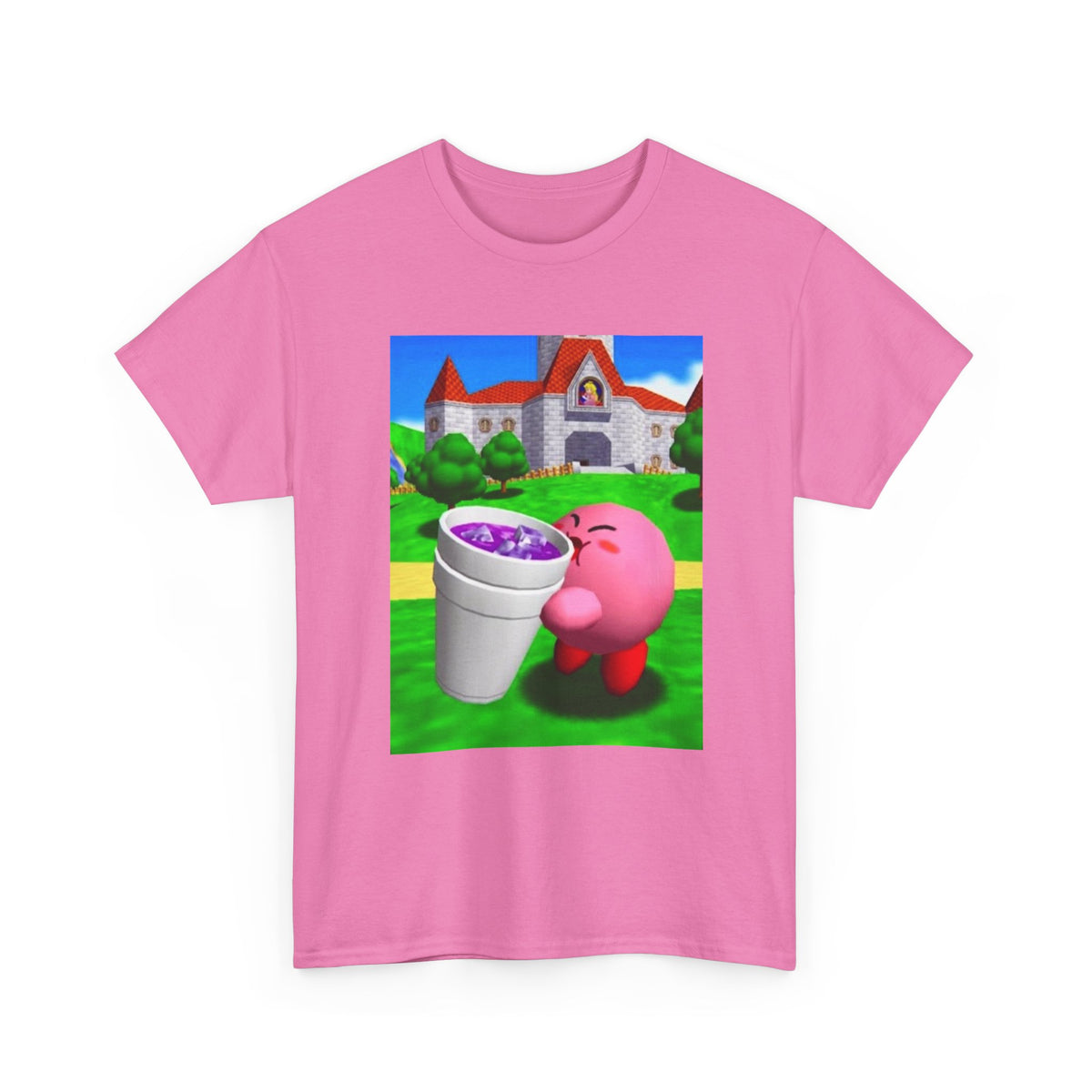 Kirby Sipping Purple Drank In Princess Peach's Castle
