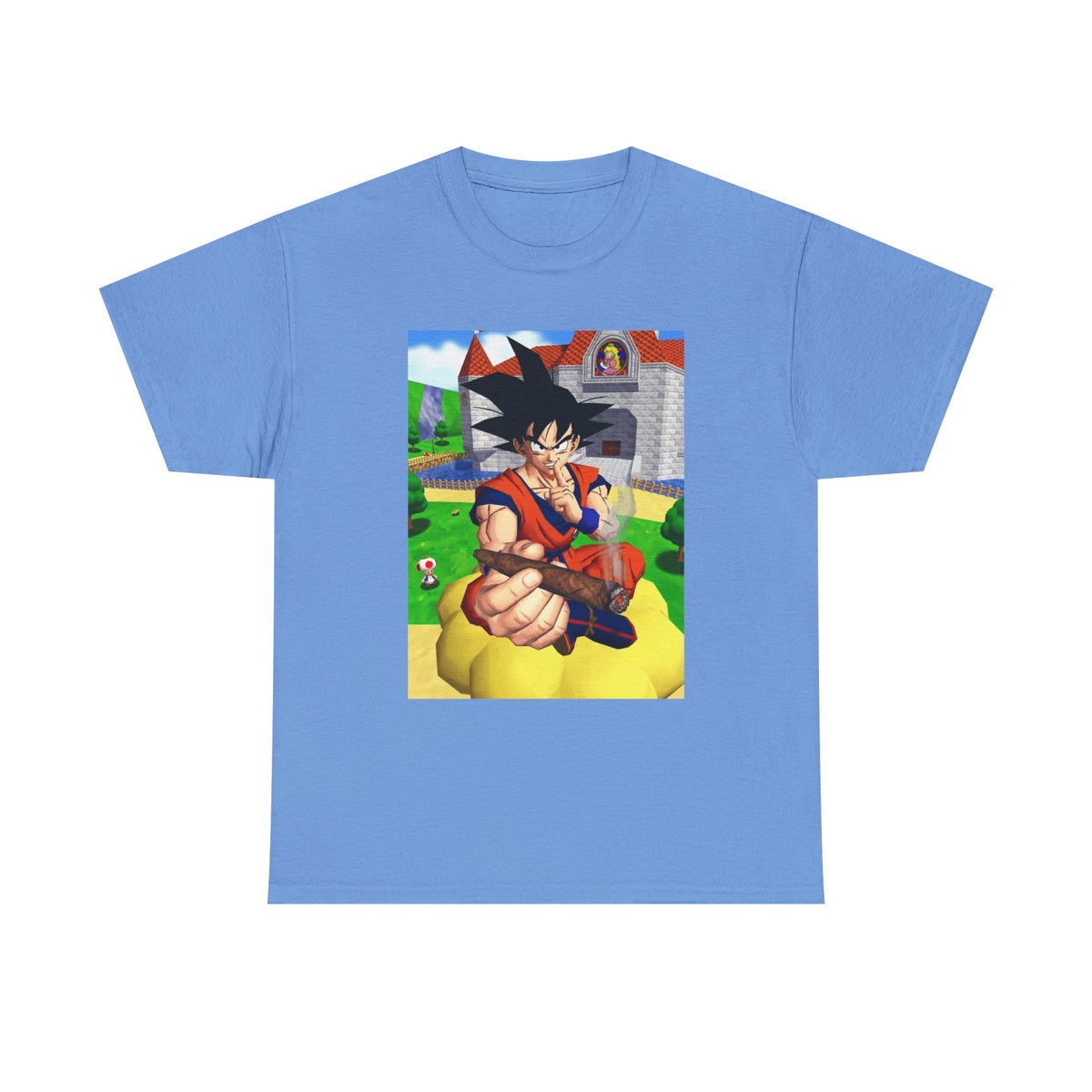 Goku Blazing On Nimbus At Mushroom Kingdom
