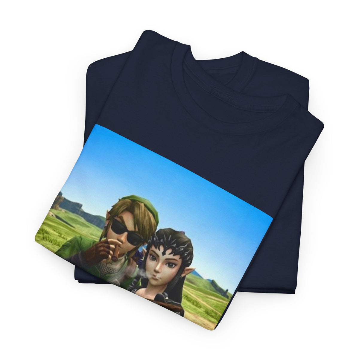 Link And Zelda Smoking Cigars Tee