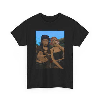 Goth Gamer Girls Sharing A Blunt Tee