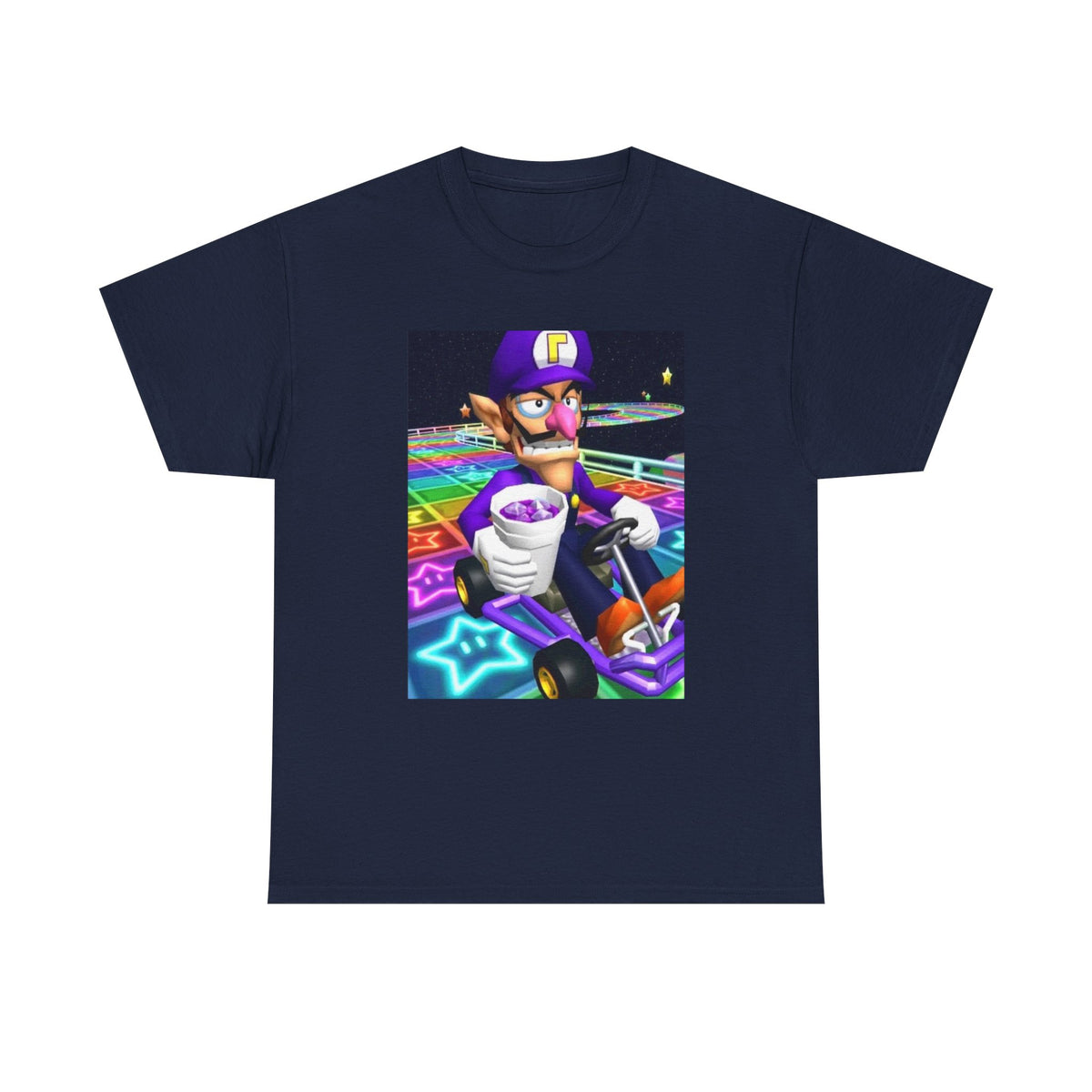 Waluigi Sipping Lean On Rainbow Road Tee (Design 4)