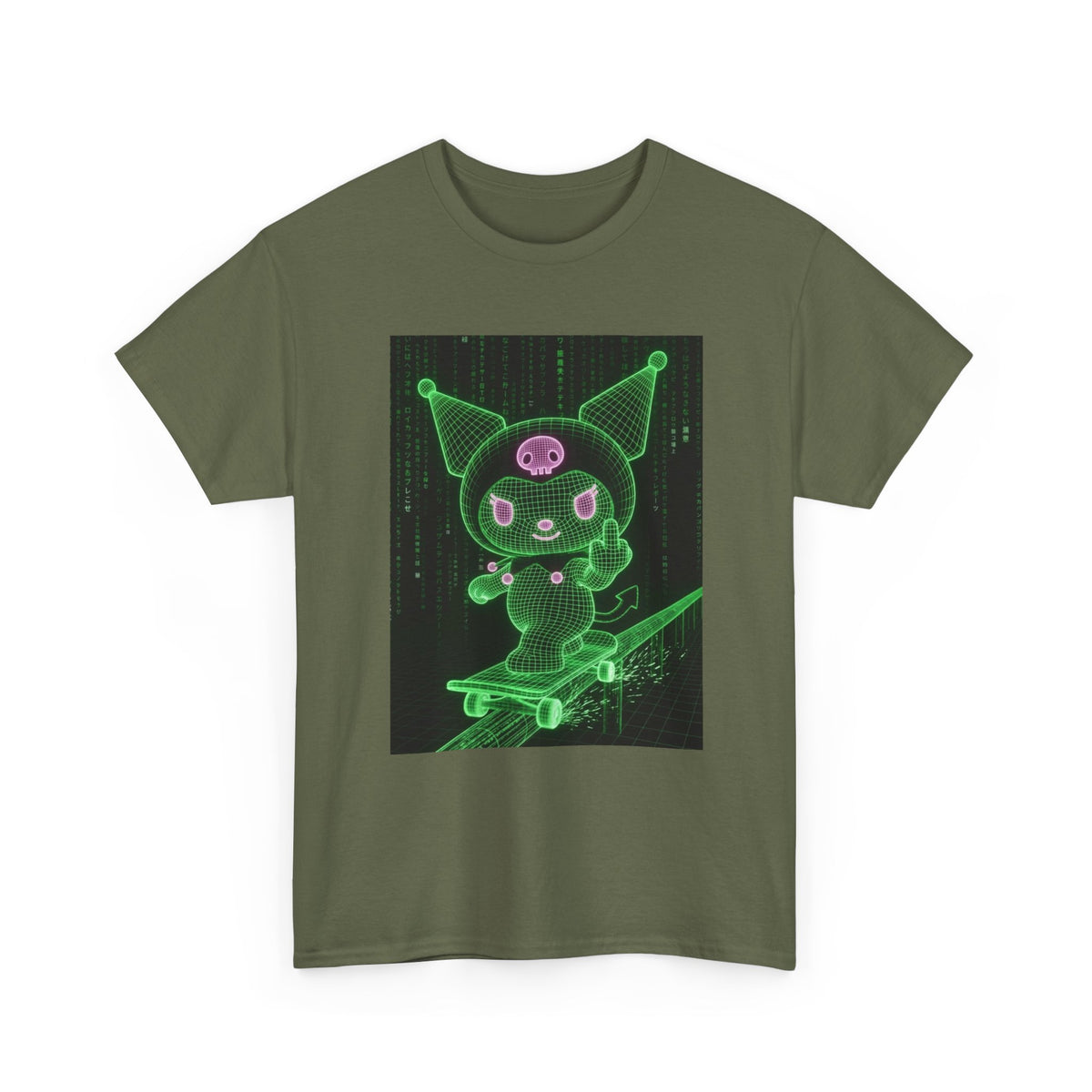 Wireframe Kuromi Skating Cyber Matrix