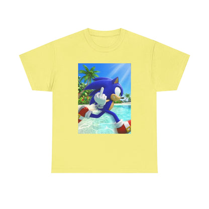 Sonic Flipping Off In Paradise Tee