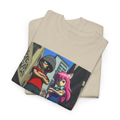 Urban Duo Standoff In Graffiti Alley Tee