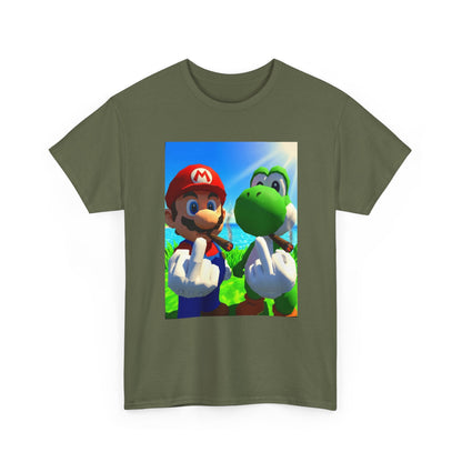 Mario And Yoshi Flipping The Bird