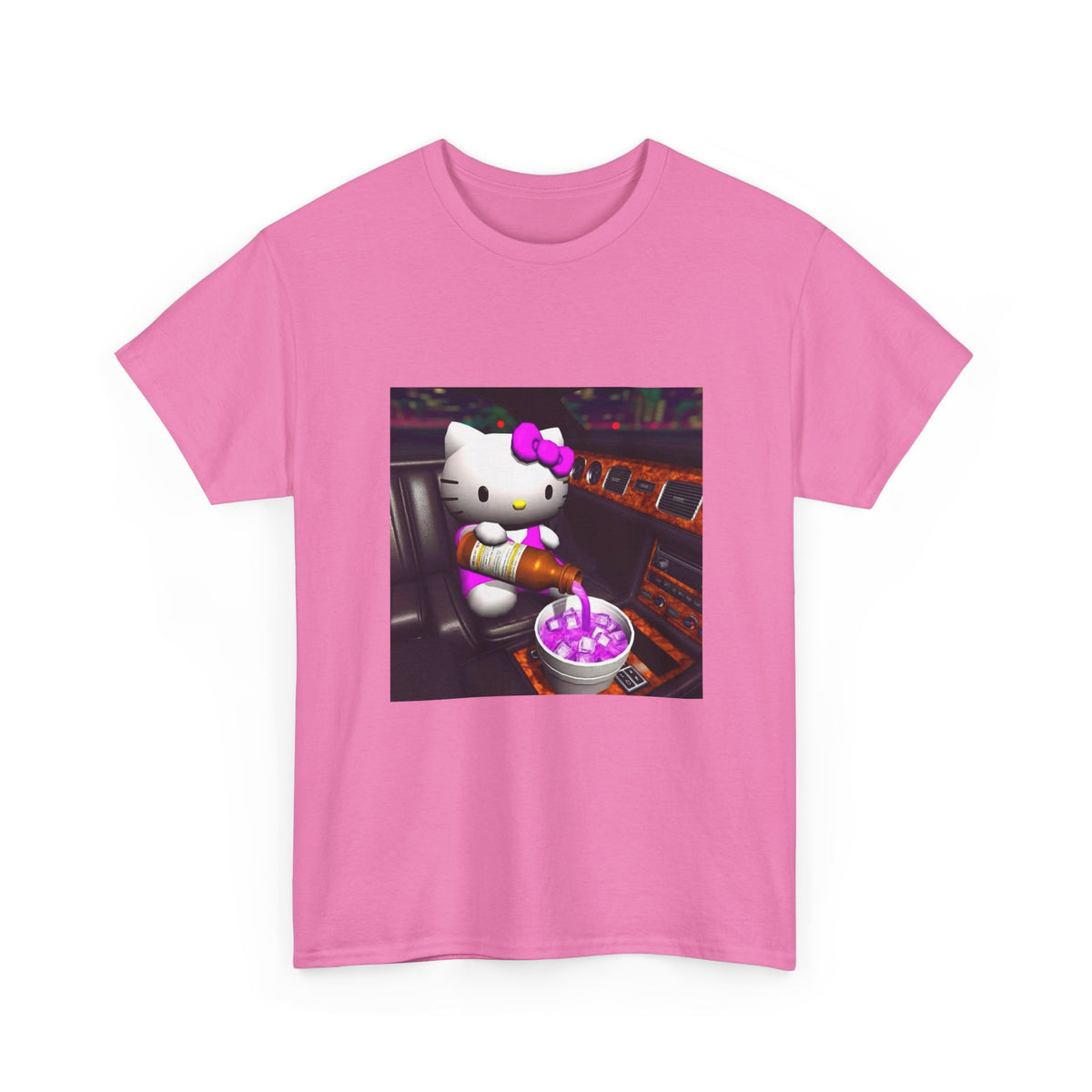 Hello Kitty Pouring Lean In Car Tee