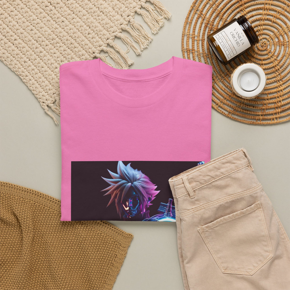 Cyberpunk Warrior With Spiked Hair Tee