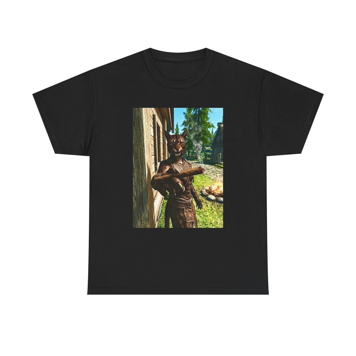 Khajiit Taking A Big Hit Tee