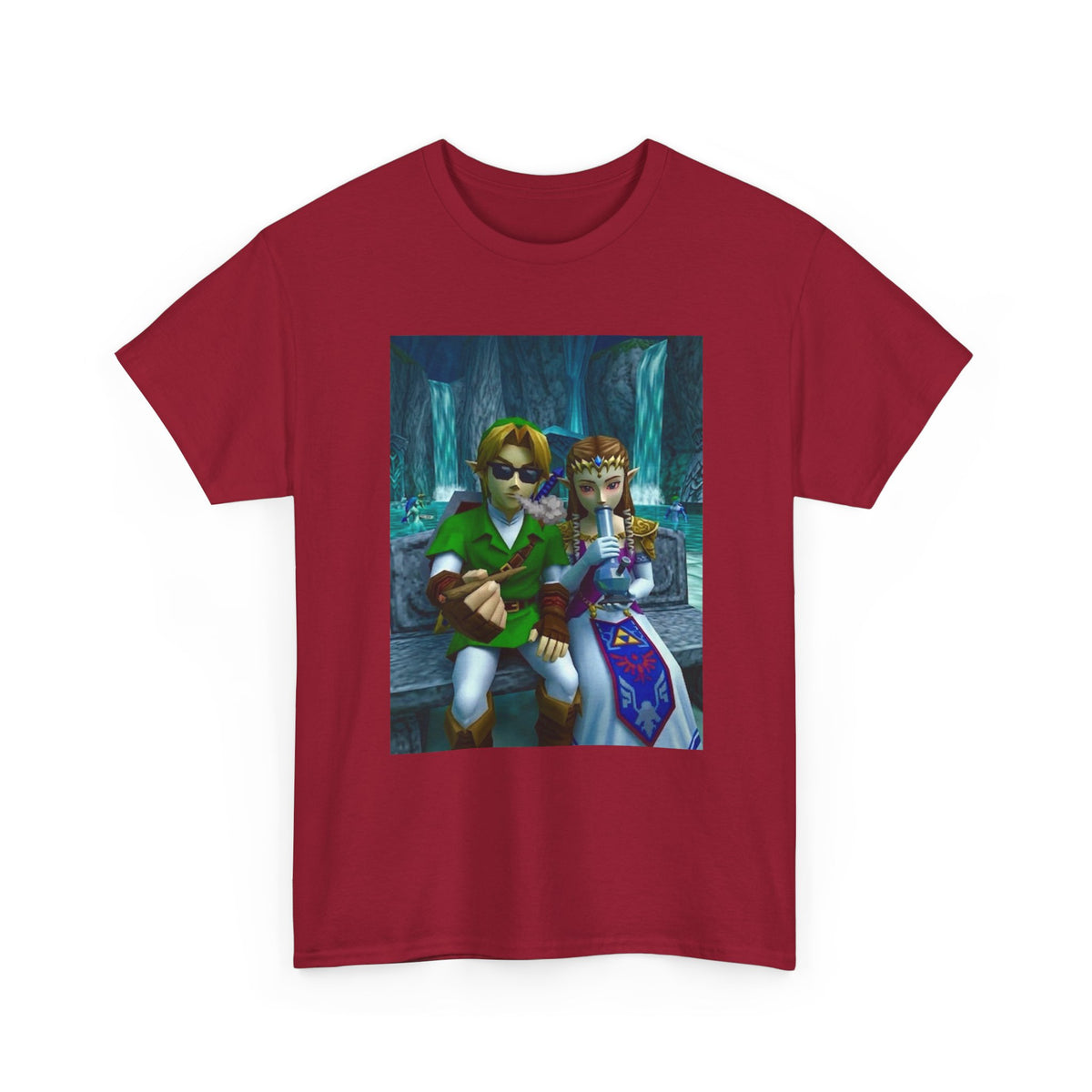 Link And Zelda Sharing A Smoke Tee