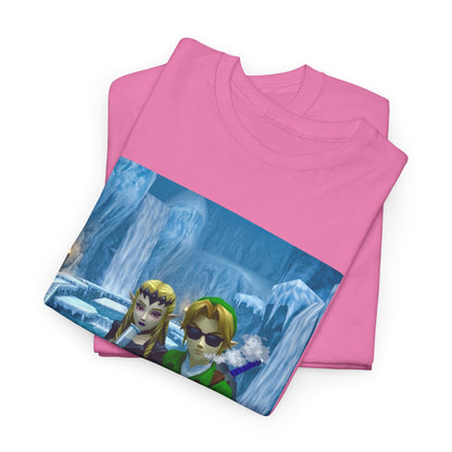 Link And Dark Zelda Chilling In Zora's Domain