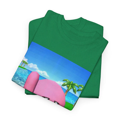 Kirby Giving The Finger Island Scene Tee